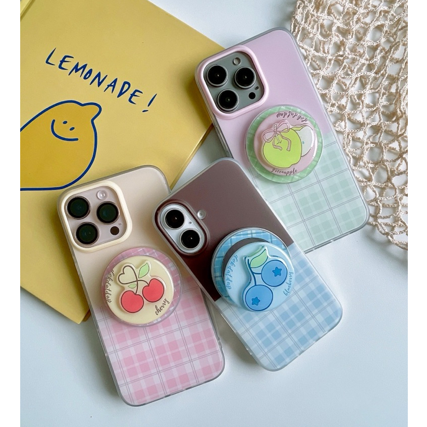 (16) ส่งด่วน   3สี ตารางพาสเทล+IRแม่เหล็ก R1878 เคสไอโฟน ชาร์จไร้สาย สำหรับ Iphone 12-16Promax