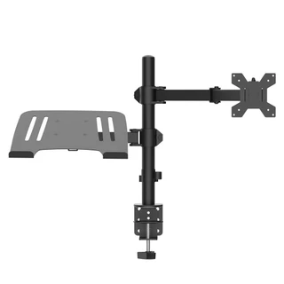 ขาตั้งจอคอม 17-32นิ้ว แต่งโต๊ะคอม Monitor Stand Arm 2-9kgแขนอะลูมิเนียมคู่ ขาตั้งโต๊ะแล็ปท็อป ขายึดจอคอ ปรับองศาจอได้