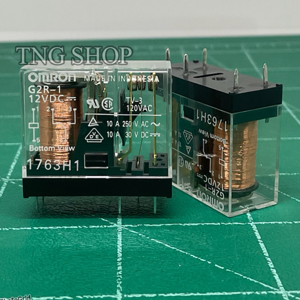 G2R-1 DC12V  DC24V AC24V AC230V omron รีเลย์ 5ขา ของใหม่ หน้าคอนแทค 10A250VAC