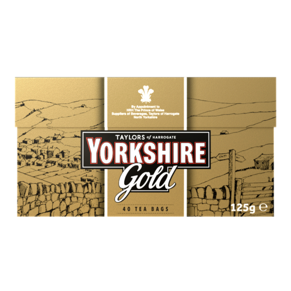 Taylors of Harrogate Yorkshire Gold Tea เทย์เลอร์ ออฟ แฮร์โรเกต ยอร์คเชียร์ โกลด์ 3กรัม x 40ซอง
