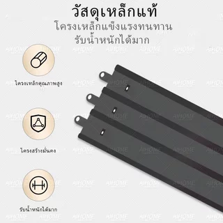 AiHome ชั้นวางของ ใหญ่ 5/4/3ชั้น ชั้นเหล็ก+ไม้ 300kg. แข็งแรงมาก เลือกได้หลายขนาด ความสูงสามารถปรับได้แต่ละชั้น