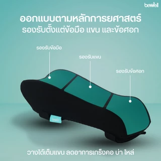 Bewell ที่วางแขนสำหรับเก้าอี้เพื่อสุขภาพ เมมโมรี่โฟม นุ่ม วางแขนถูกท่า บรรเทาอาการปวดคอ บ่า ไหล่ รับประกัน 1 ปี
