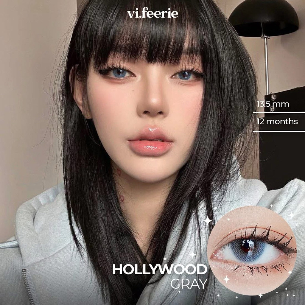เลนส์พรีเมียม By Luxzylens Mini Hollywood Gray (เลนส์รายเดือน) สายฝอ นัวสุดๆๆขนาดเท่าดวงตา สายตาปกติ-600