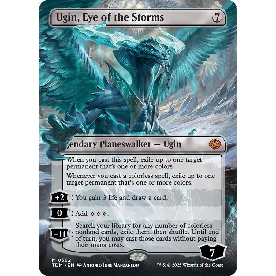 MTG : Ugin, Eye of the Storms (Borderless) - Tarkir: Dragonstorm (TDM)