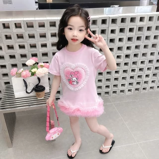 1-9 ปี เด็กสาวชุดเจ้าหญิง เดรสเด็กผู้หญิง ชุดกระโปรงเด็ก ชุดเดรสเด็กผู้หญิง
