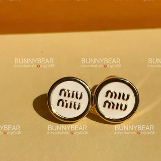 ต่างหู M.I.U. รุ่น ENAMELED METAL ด้านหลังปั้มชื่อแบรนด์