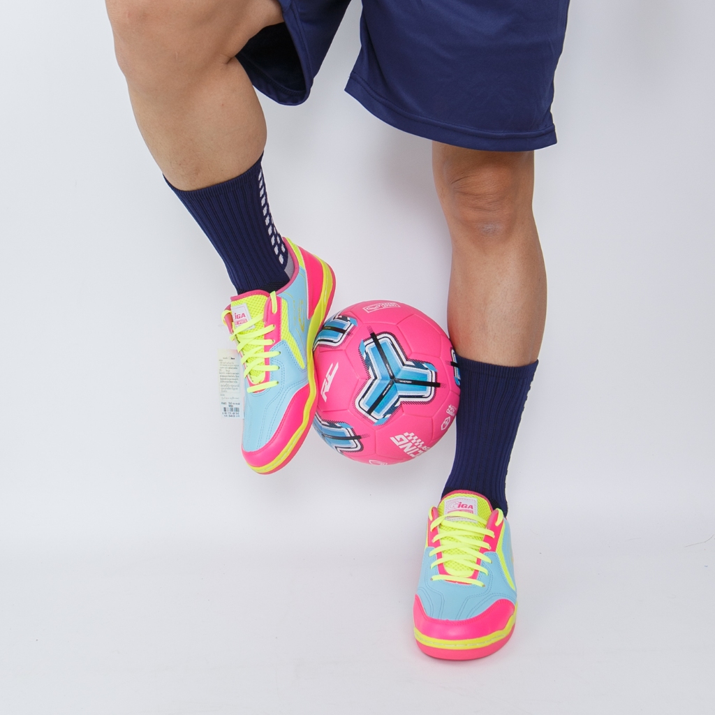 รองเท้ากีฬา ฟุตซอล GIGA (FG425) สีสันโดดเด่น แถมฟรี! ถุงเท้ากันลื่นสีขาว Socksy 1คู่ งานไทยแท้