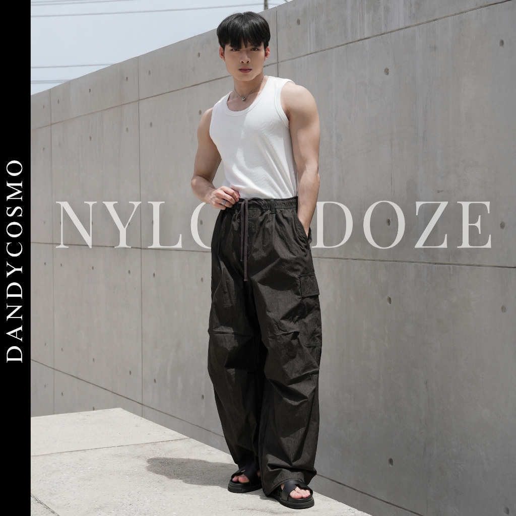 DANDY COSMO | กางเกงขายาว ทรงขาใหญ่ รุ่น NYLON DOZE แนวสตีท Limited Edition