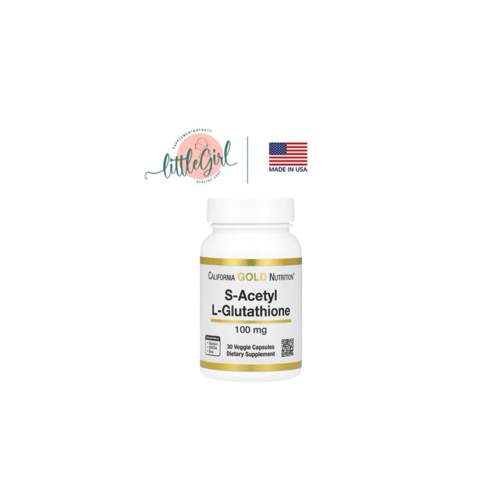 (พร้อมส่ง) S-Acetyl L-Glutathione , California Gold Nutrition 30 , 120 Veggie Capsules