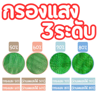 สแลนกรองแสง 50% 60% 70% 80% (กว้าง 1 เมตร x 10 เมตร) ผสม UV เย็บขอบ ทอ 3 เข็ม หนา ทนทาน กันแดด กันฝน