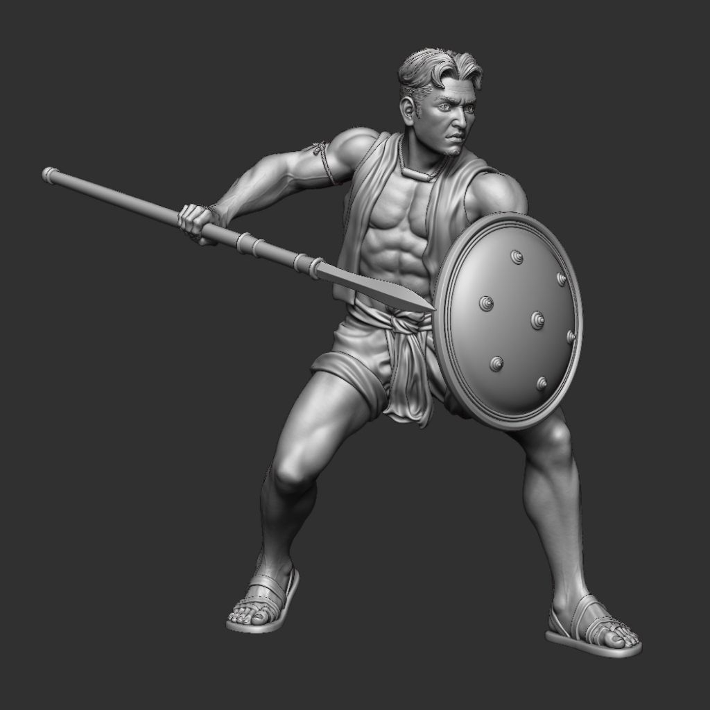 3d โมเดลไทยโทน ชุดทหารโบราณNo : 1002 ขนาด 1/35 Resin 3D สูง 5 cm