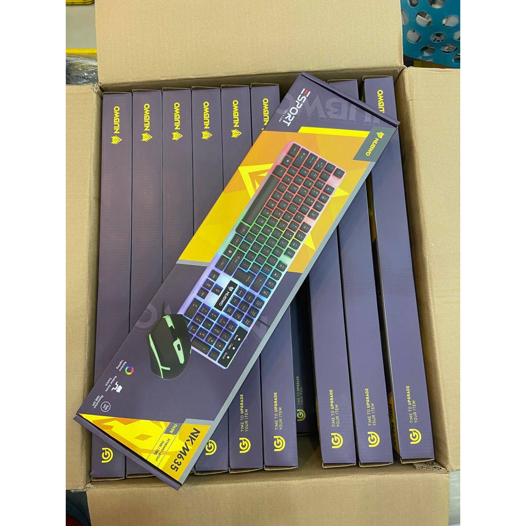 ส่งจากไทย Keyboard + Mouse NUBWO NKM635 คีย์บอร์ด+เม้าส์ 2in1 เกมมิ่ง ประกันศูนย์ไทย NKM-635 ชุดคอมโ