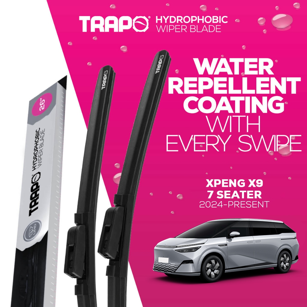ที่ปัดน้ำฝน Trapo Hydrophobic XPENG X9 7 Seater (2024-ปัจจุบัน) 1 คู่