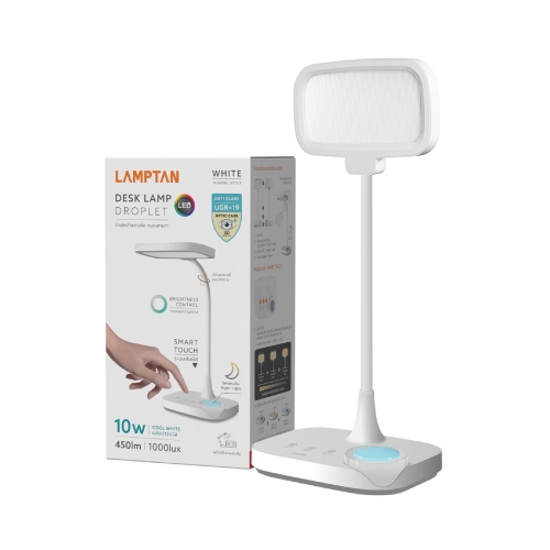 LAMPTAN โคมไฟอ่านหนังสือถนอมสายตา LED DESK LAMP DROPLET 10W ปรับองศาได้ ระบบสัมผัส - รูปที่ 6