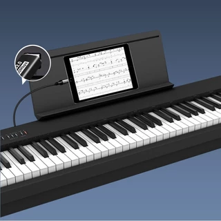USB B 2.0 square connector adapter. Type C to USB B 2.0 (MIDI). Black