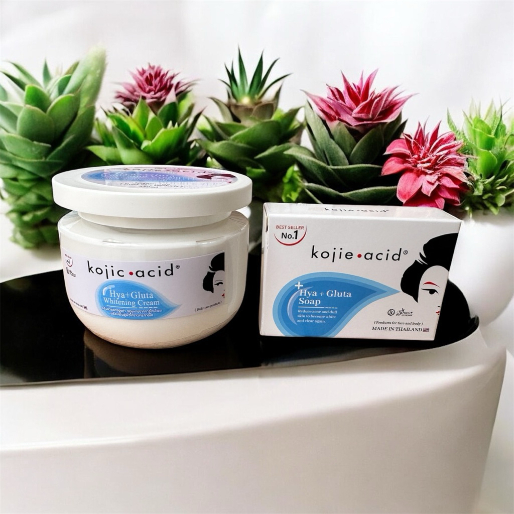Kojic acid Hhy+Gluta Whitening Cream ครีมช่วยลดรอยดำ  250กรัม