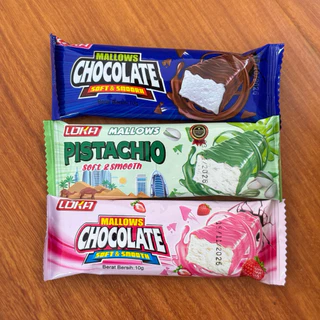 มาร์ชเมลโลว์เคลือบช็อกโกแลต Mallows Chocolate Loka 🍫 มาชโลว์ตัวดัง 🩷