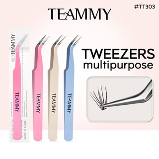 (คละสี 1ชิ้น) TT303 แหนบปลายโค้งอเนกประสงค์ TEAMMY Tweezers Multipurpose