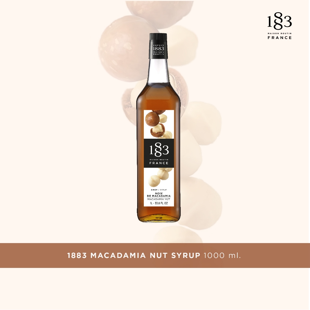 1883 Syrup น้ำเชื่อมกลิ่นแมคคาเดเมีย นัท 1000 มล. (1883 MACADAMIA NUT FLAVORED SYRUP 1000 ml.)