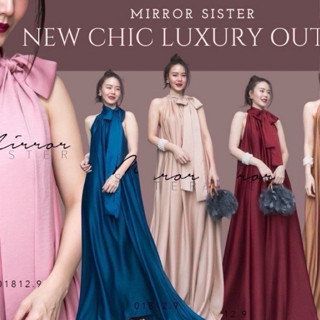 Mirrorsister 01812.9 แมกซี่เดรสแขนกุดผูกคอโบว์