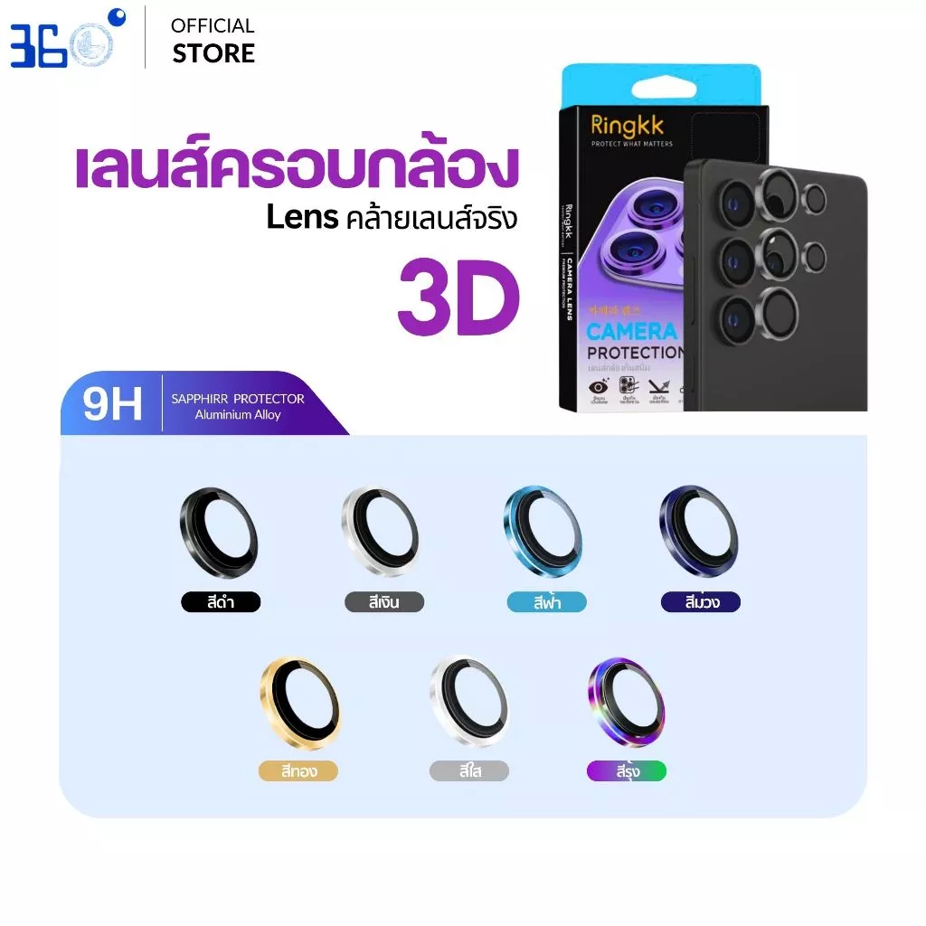[🇰🇷360°]ฟิล์มเลนส์กล้อง Samsung ไทเทเนียมอวกาศ ฟิล์มGalaxy a15 a35 a14 a24 a34 s22 S23 S24 S25 Ultar
