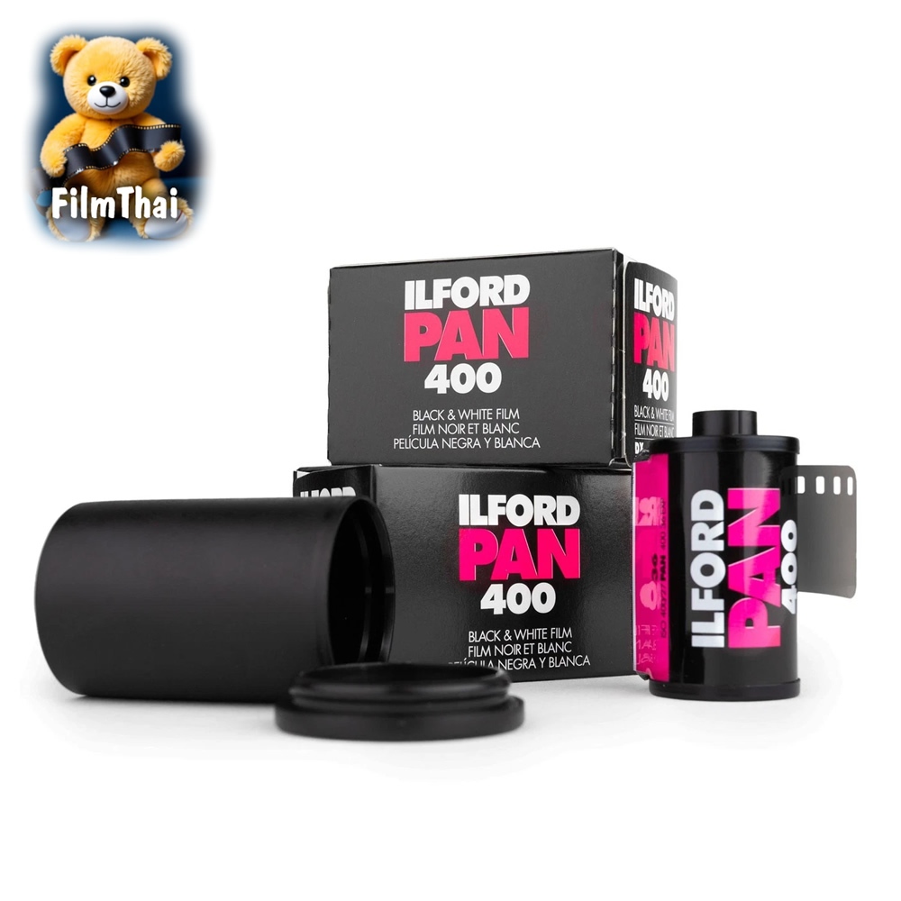 Ilford PAN400 135-36 ฟิล์มขาวดำ 06/2029 + 10/2029 1 ม้วน ภาพยนตร์อังกฤษคุณภาพชั้นนำ