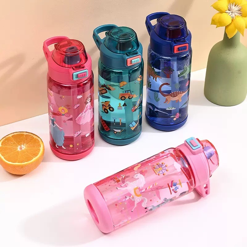 ธรรมชาติ 600มล เด็กฤดูร้อนขวดน้ํา,น่ารักซิลิโคนเครื่องดื่มกาต้มน้ํา,สร้างสรรค์การ์ตูนสัตว์ เครื่องดื่ม ความจุขนาดใหญ่ถ้ว