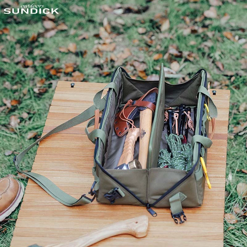 Sundick กระเป๋าอเนกประสงค์ใส่สมอบกและอุปกรณ์กางเต็นท์ช่องคู่