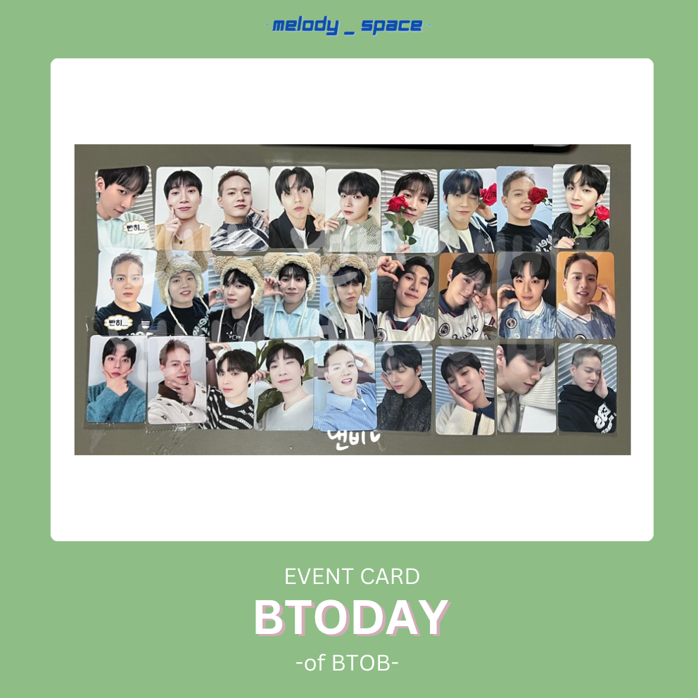พร้อมส่ง!! [BTOB] อีเวนท์การ์ด "BTODAY" แบบ การ์ด บีทูบี โฟโต้การ์ด การ์ดสเปเชียล บีทูบี BTOB Card Event card