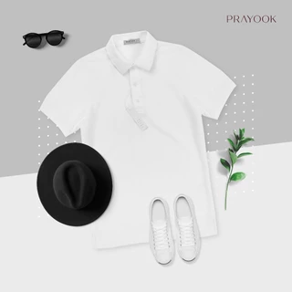 เสื้อโปโล Simply White (SWM01) ทรงผู้ชาย