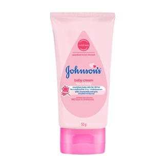 จอห์นสัน เบบี้ ครีม เฟซ แอนด์ บอดี้ 50 ก. Johnson's Baby Cream Face & Body 50 g.