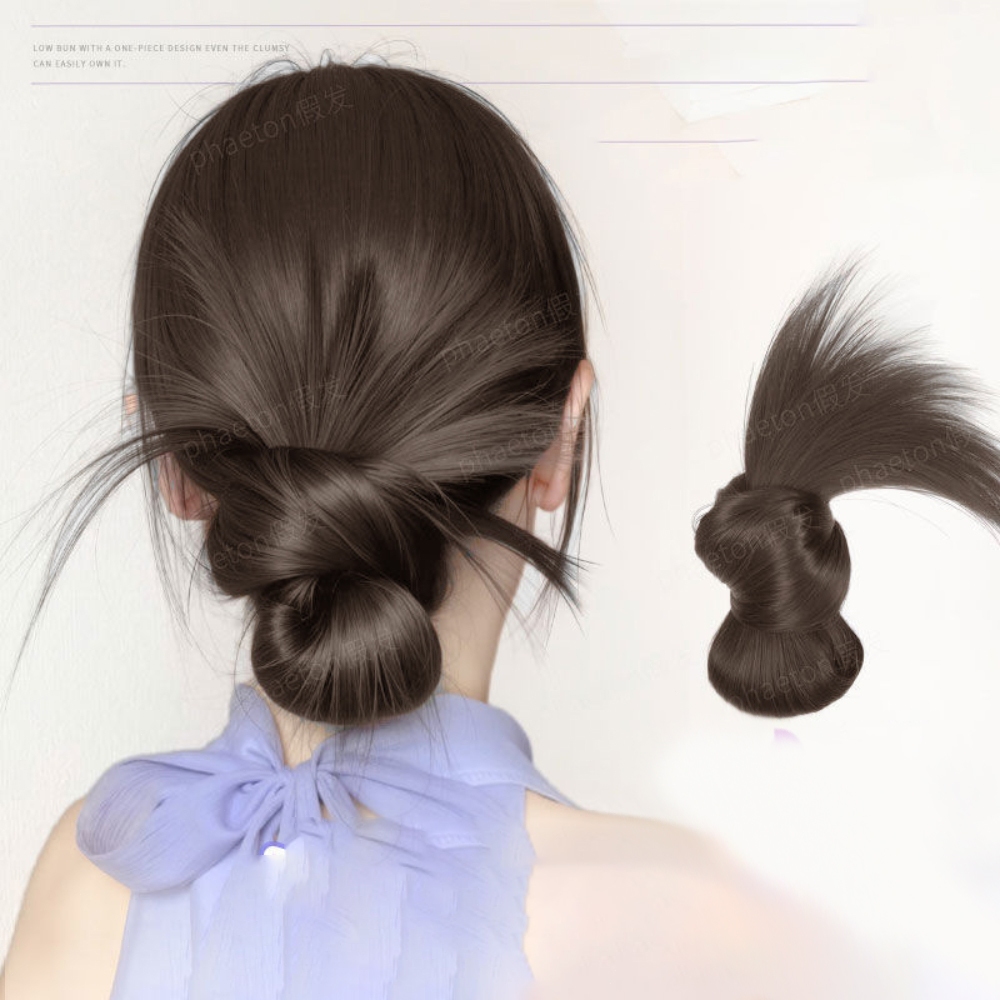 กิ๊บติดผมทรงขี้เกียจสไตล์ฝรั่งเศส กิ๊บมวยผมลอนยุ่งๆ สไตล์เกาหลี ลอนยุ่งๆ ลอนดังโงะ แฮร์พีชผมลอน กิ๊บมวยผม