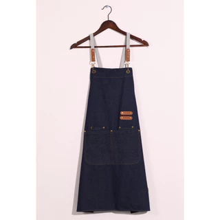 [222]กันเปื้อน ผ้ากันเปื้อนกันน้ำ Apron ผ้ากันเปื้อนฟรีไซค์ คนอ้วนใส่ได้ ผ้าแคนวาส ผ้านิ่มกันน้ำ งานคุณภาพ