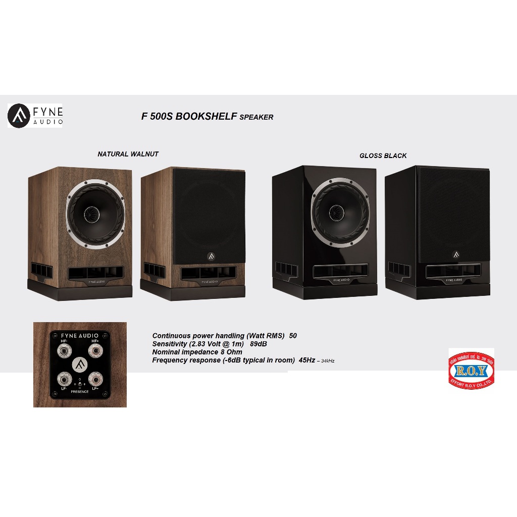 FYNE AUDIO F500S BOOKSHELF LOUDSPEAKER