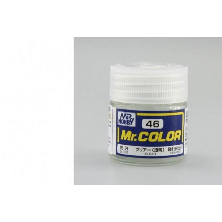 GSI Creos Mr Color Mr Hobby C46 Clear สีโมเดลแลคเกอร์ Gundam Gunpla Acrylic Lacquer Paint 10ml