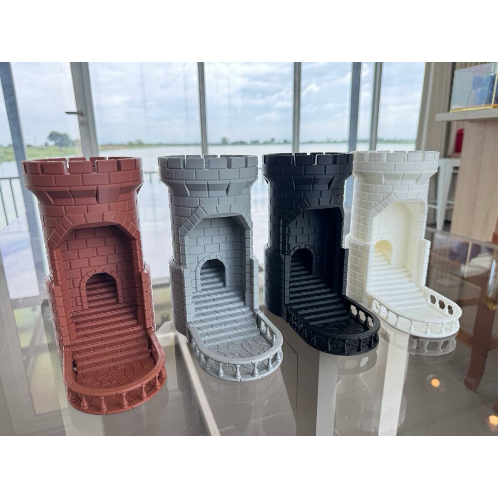 Dice Tower หอคอยทอยลูกเต๋า semi-reload สามารถกดเพื่อเปลี่ยนหน้าเต๋าได้
