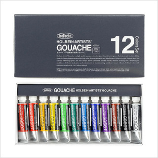 สีกอชโฮลเบน 5มล เซ็ท 12 สี G702 Holbein  Gouache 5ml 12 colo…