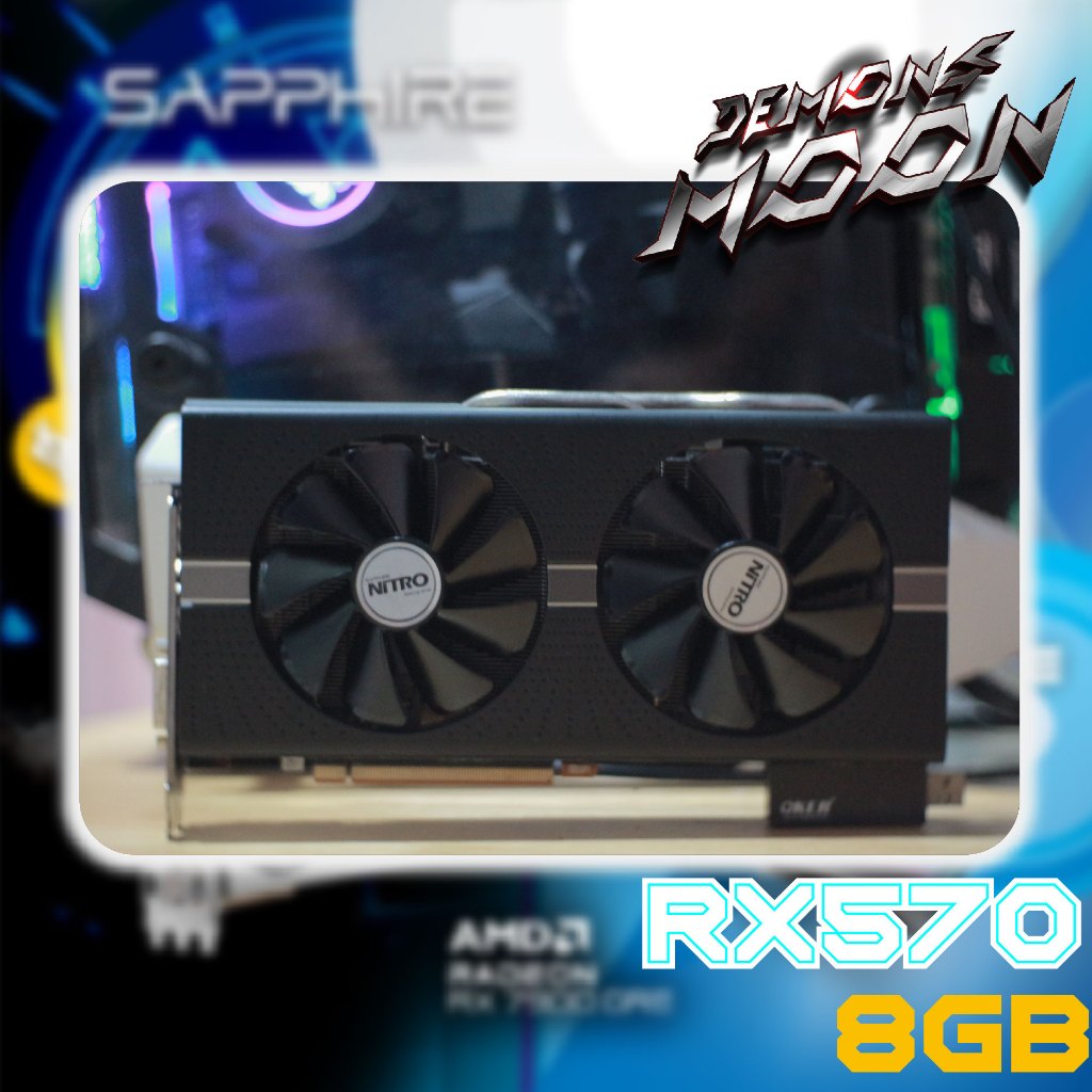 570 8GB SAPPHIRE NITRO RX570 กาดจอ กาดจอมือสอง  + ประกัน Demons moon7วัน
