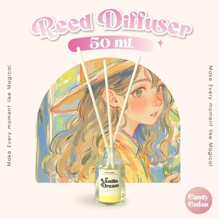 ✨New!! ก้านไม้หอมปรับอากาศ (50 ml.) น้ำหอมปรับอากาศ ขวดทรงกลม ใช้ได้นาน 1 เดือน กระจายกลิ่นได้ดี ฟรี! ก้านไม้ไฟเบอร์