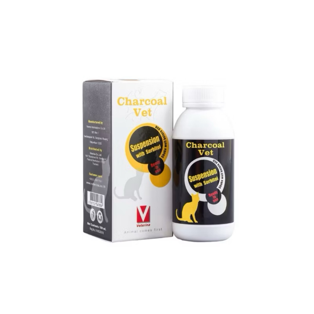 (( ลดราคา Exp.26/09/2025 )) Charcoal Vet ชาร์โคล เว็ท แก้อาการท้องเสีย สำหรับสุนัขและแมว