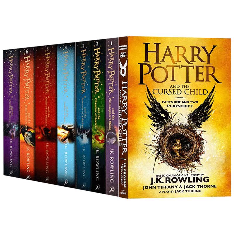 8 books / Harry Potter collection Foreign novels English story books for children English reading bo