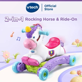 VTech ม้าชิงช้าสะบัด 2-in-1 ขี่ได้ ของเล่นเพลง แสง เรียนรู้ ยูนิคอร์น 80-192300 Unicorn horse