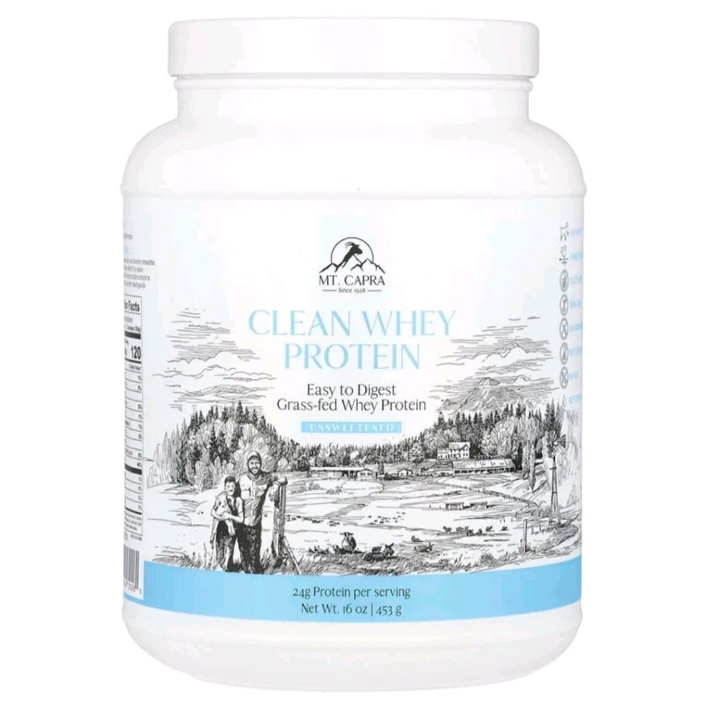 Mt.Capra, Clean Whey Protein, Unsweetened, 16 oz (453 g)