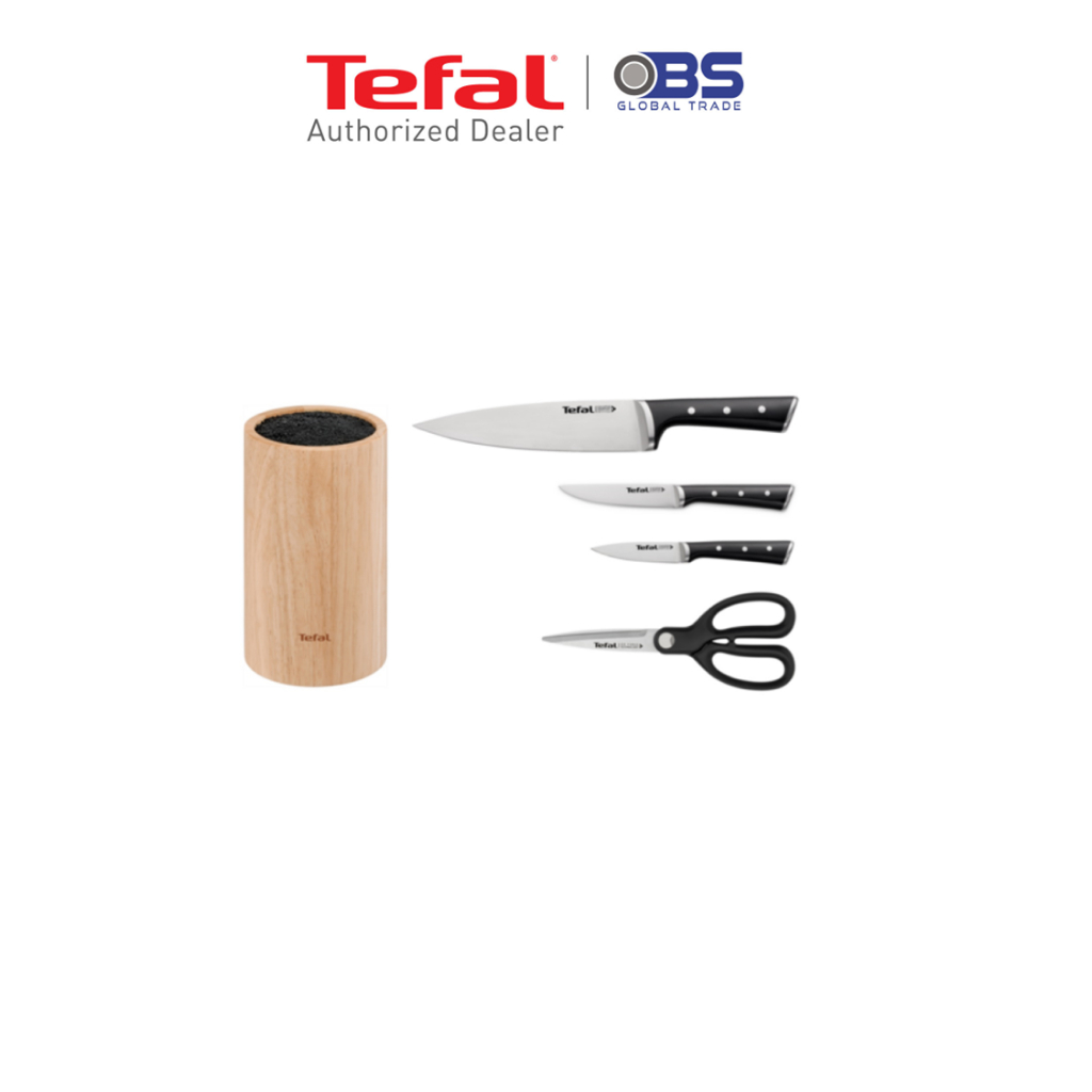 Tefal ชุดมีดสเตนเลส  5 ชิ้นครบชุด มีดขนาด 20 11 9 ซม และ กรรไกร Ice Force (รวมที่เก็บมีด) รุ่น K232S534 ราคา ถูกที่สุด ดีลบีเคเค แกลเลอรีภาพที่ 2