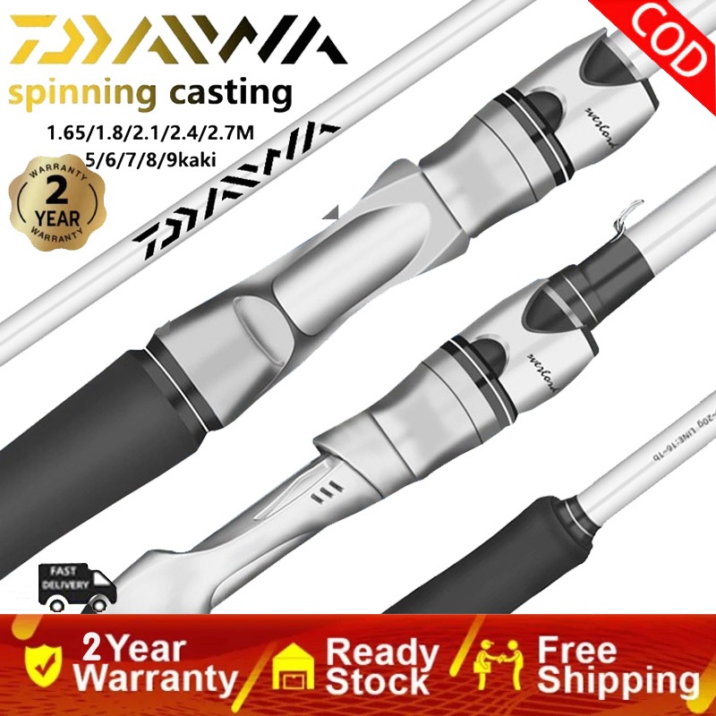 DAIWA คันเบ็ดตกปลาอัลตร้าไลท์ 2 ท่อน | คันเบ็ด UL สำหรับจิ๊กกิ้ง | คันเบ็ดพกพาสำหรับตกปลา 1.65-2.7M