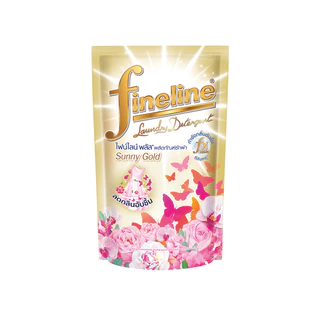 [แพ็ค6]Fineline ไฟน์ไลน์ ผลิตภัณฑ์ซักผ้าถนอมผ้า พลัสซีรี่ย์ กลิ่นซันนี่ โกลด์ ถุงเติม 550 มล.x6,สีทอง,สูตรลดกลิ่นอับชื้น