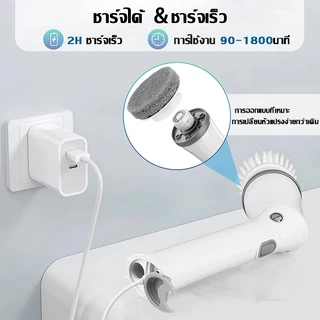 【รับประกัน 5ปี】elago แปรงขัดห้องน้ำไฟฟ้า ขัดห้องน้ํา แปรงขัดพื้น มัลติฟังก์ชั่น ขจัดคราบได้อย่างง่ายดายและมีประสิทธิภาพ