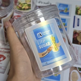 กระปุกใส่เครื่องปรุง+สติกเกอร์กันน้ำเนื้อเงิน (ฝาใส) ฝาเกลียว เนื้อFood grade ขนาด 450 มล.