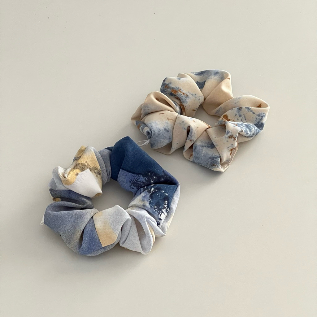 under the sea - scrunchie handmade ยางมัดผมพร้อมส่ง ยางรัดผมพร้อมส่ง