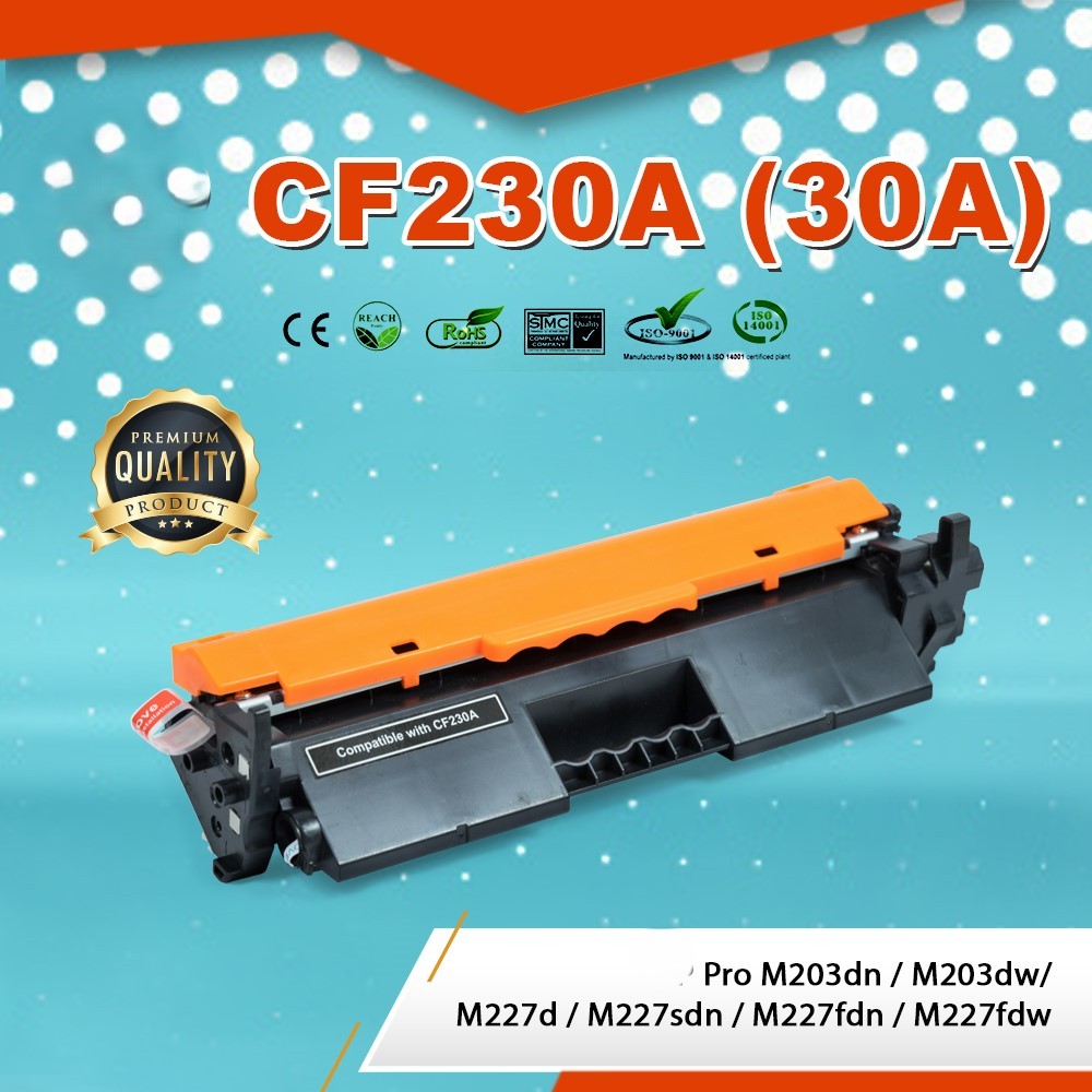 CF230A, CF230(30A), 30A , หมึก ตลับหมึกพิมพ์เลเซอร์ ตลับหมึกโทนเนอร์ เทียบเท่า ใช้กับ HP LaserJet Pro M203dn /M227d